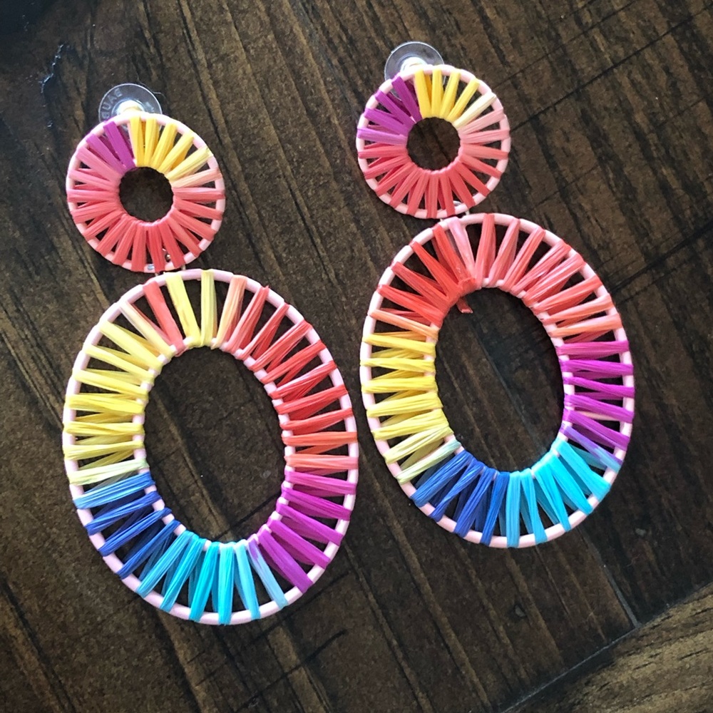 BAUBLEBAR KIERA RAFFIA STATEMENT EARRINGS